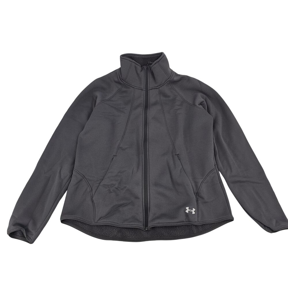 Under Armour Coldgear Grey Fitted Zip Coat Jacket Men's Size XL Gorpcore 1784